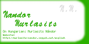 nandor murlasits business card