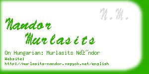 nandor murlasits business card